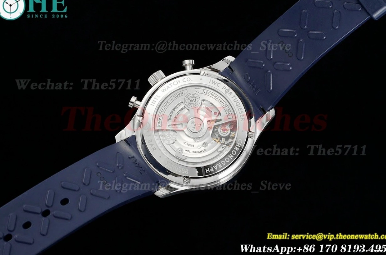 RU Z+F SS 41mm A69355 White Portuguese Blue Chrono 0209